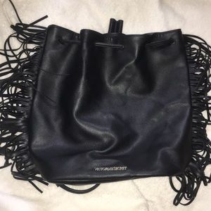 Victoria’s Secret leather drawstring bag